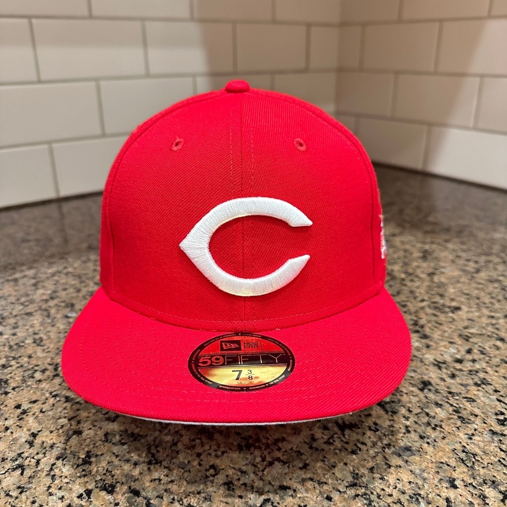 Cincinnati Reds New Era 59FIFTY 1990 World Series Fitted Hat 7 3/8 Red New